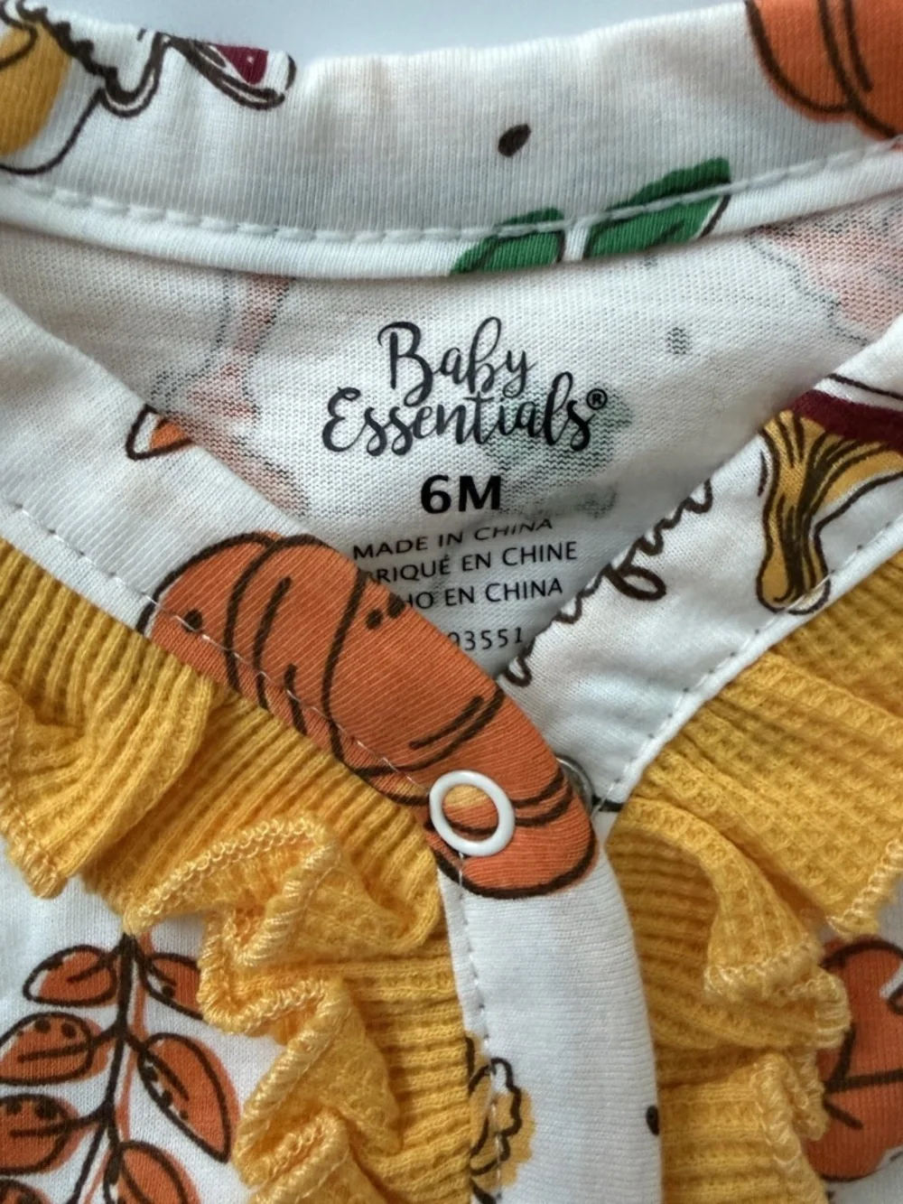 New Baby Essentials Thanksgiving Footed Sleeper | 6 Months Cute Thanksgiving-